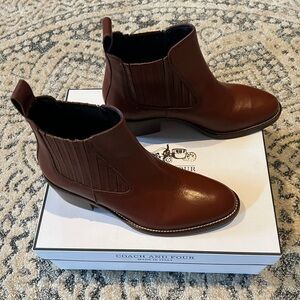 Coach Men’s Brown Leather Chukka Chelsea Boots